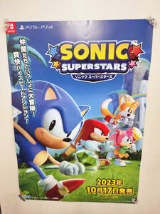 32★ R51107　非売品　B2ポスター　ソニックスーパースターズ SONIC SUPERSTARS　告知・販促ポスター ★