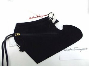 未使用品　★Salvatore Ferragamo /サルヴァトーレフェラガモ ◎靴型　シューズ型　ヌバックレザー　ポーチ