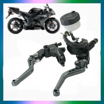 マスターシリンダー ブレーキ クラッチ ホルダー レバー セット ガンメタ 汎用品 CBR PCX NSR NINJA モンキー 社外品_画像1