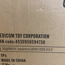 BE@RBRICK mastermind JAPAN 1000％ GOLD ベアブリック メディコムトイ MCT TOKYO マスマイ マスターマインド_画像2