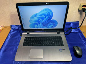 17.3インチ・Office2021HP ProBook 470 G3 i5-6200U メモリ8G M.2ssd256GB＋500HDD グラボ Radeon R7 M340 Win11Pro ワイヤレスマウス付！