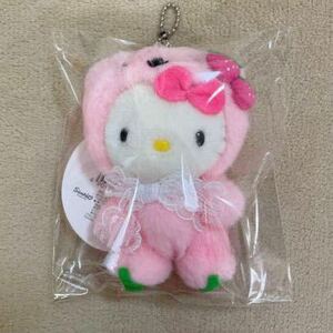 レア　ハローキティ 2005年 イチゴベア ぬいぐるみマスコット　Sanrio ご当地キティ　未使用　ボールチェーン kitty いちごベア　手足可動