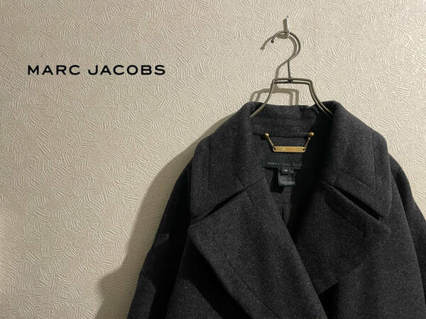 ◯ MARC JACOBS ドロップショルダー ダブル コート / マークジェイコブス ウール ピーコート バルーン グレー XS Ladies #Sirchive