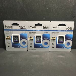 新品・送込　Lexar PlatinumII 200倍速 SDHC UHS-1カード 16GB×3個セット 計48GB Class10 国内正規品　品番=LSD16GBBJP200