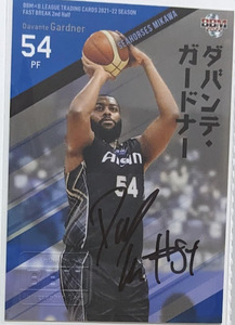 BBM2022 ダバンテ・ガードナー　三河　Bリーグ　2ndHalf　直筆サイン　/85