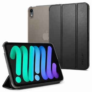 Spigen iPad Mini6 ケース 2021 三つ折りケース 半透明 黒