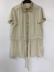  Michel Klein beige blouse waist ... size 38