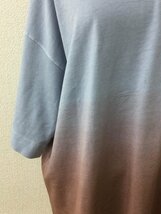ドリス ヴァン ノッテン ブルーグレー×ピンクベージュグラデーション ビッグサイズTシャツ サイズSmall_画像2