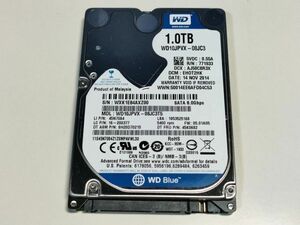 【使用時間6587時間】WD 1TB(1000GB) HDD WD10JPVX-08JC3T5 2.5インチ 9.5mm厚 CrystalDiskInfo正常判定【XZ00】