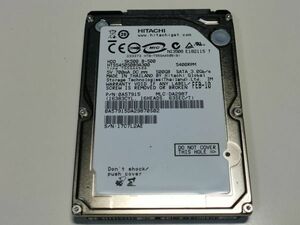 【使用時間480時間】日立 500GB HDD HTS545050B9A300 2.5インチ 9.5mm厚 CrystalDiskInfo正常判定【L2AE】