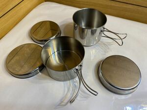  Captain Stag single-handled pot stainless steel 2 point set storage 