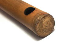◆詳細不明 和楽器 篠笛？ 8穴 八穴 横笛 竹笛 竹製 竹管 全長 35.5cm◆_画像6
