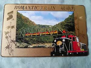 Пользовательская телефонная карта Sagano Trolley Train Romantic Train &lt;110-011&gt; 50 градусов