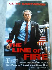 使用済み　テレカ　ザ・シークレット・サービス　IN THE LINE of FIRE　クリントイーストウッド　＜110-011＞50度数