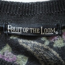 【人気】FRUIT OF THE LOOM/フルーツオブザルーム 総花 ペイズリー柄カットソー ブラック レディース/841_画像6