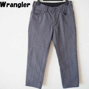 【人気】Wrangler/ラングラー 裏起毛ストレッチチェックパンツ グレンチェック サイズ29 ビッグシルエット/909