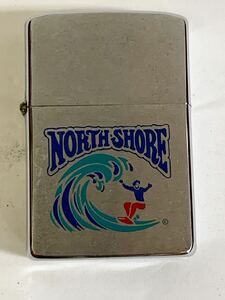 F◆ジャンク◆ZIPPO　ジッポー　NORTH SHORE　オイルライター　サーフィン　