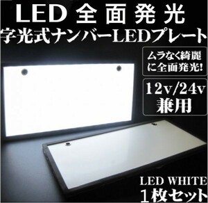 【送料無料】 LED 字光式ナンバープレート用LED お得な1枚セット 全面発光 12V用 /24V用 薄型 最安 LED ライト 装飾フレーム 電光式1