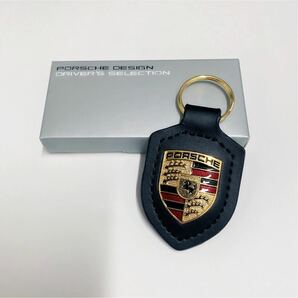 PORSCHE ポルシェ クレスト キーホルダー黒　ブラック　箱付き