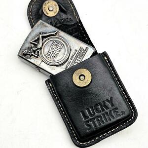 1円～【超レア】限定品 zippo LUCKY STRIKE ラッキーストライク オイルライター ジッポー 　＜217＞