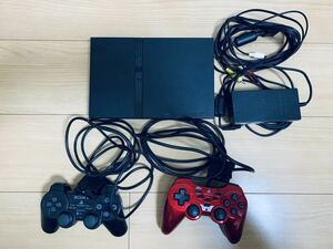 SONY PlayStation2 プレイステーション2 プレステ2ブラック コントローラー他付属品付き 通電確認済