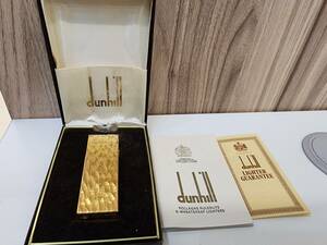 ダンヒル dunhill ライター ガスライター ワインレッド系/ゴールド系 ケースあり 喫煙具 着火未確認 現状販売