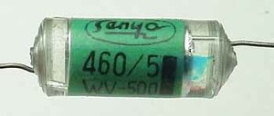 [ styrol condenser ] 460pF 500WV Sanyo