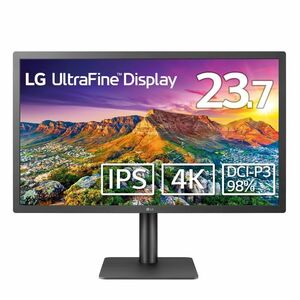 ☆LG16☆ 美品 2022年製 LG 24MD4KL-B Ultra Fine モニター 23.7インチ IPS 3840 x 2160 Mac用 非光沢 Tuunderbolt3 4Kデイジーチェーン