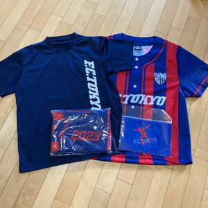 FC東京 ベースボールシャツ、Tシャツ、マフラータオル、マルチポーチセット