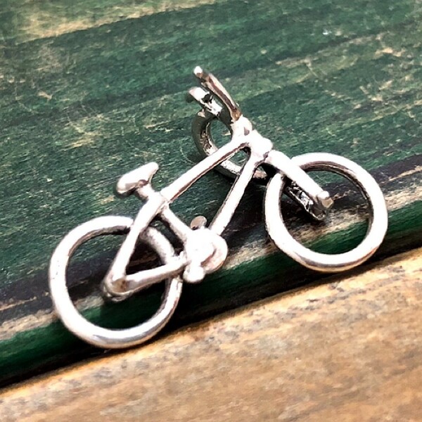 自転車好きに♪チャリンコ★純銀本物シルバー925ネックレストップ　BMX