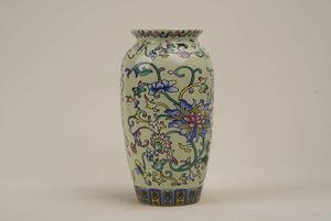 中国 美術 花瓶 花器 琺瑯彩 乾隆御製款 清代