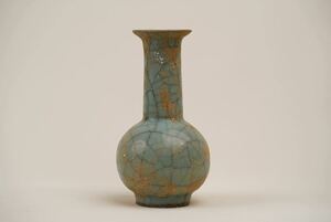 中国 古美術 宋代 龍泉窯 官窯 青磁 瓶 花瓶 高さ 18cm