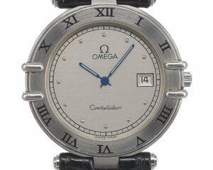 [美品] 稼働品【OMEGA】オメガ コンステレーション メンズ クォーツ シルバー文字盤 純正革ベルト 純正尾錠 中古品