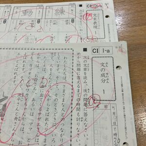 くもん　公文　国語　C教材　CⅠ 1-200 合計195枚　　（5枚欠けてます）書き込みあります。