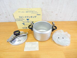 ◇未使用長期保管品 RIKEN 理研 圧力鍋 RNP-60 スピードクッキング 6.0L 22cm 1升炊 アルミ鍋 日軽プロダクツ ＠100