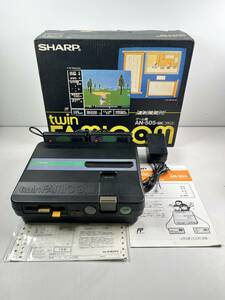 ♪【中古】Nintendo SHARP ツインファミコン 箱 説明書 付き 本体 AN-505 任天堂 ファミリーコンピュータ ディスクシステム ＠100(11)