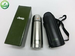 【YF-0064】非売品 Jeep ジープ ノベルティー 水筒 ボトル ケース付き 現状品【千円市場】