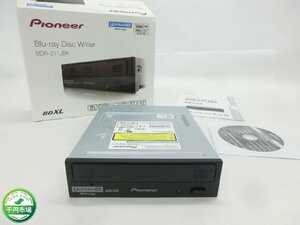 【YT-0107】Pioneer パイオニア BDR-211JBK Ultra HD Blu-ray ブルーレイディスクドライブ PCパーツ 外箱付 説明書付 現状品【千円市場】