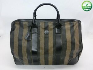 【HR-6785】FENDI フェンディ ペカン ボスト バッグ ブラウン系 2306 309031 069 鍵付き 現状品【千円市場】