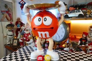 ラスト１個★爆レア★m&m's エムアンドエムズ オレンジくん キャンディトレイ 店頭ディスプレイ