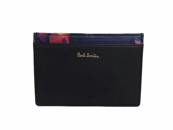 新品未使用 正規品 ポールスミス Paul Smith パスケース 定期入れ アイリストリム2 羊革 ブラック 黒 PWD770-10