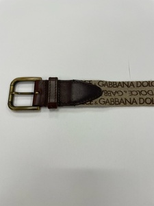 DOLCE＆GABBANA　中古　 ヴィンテージコットンベルト 　81cm～91cｍまで対応 　collar：茶系