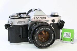 【同梱歓迎】実用■Canon キヤノン AE-1 + Canon LENS FD 50mm F1.8■シャッター全速・露出計完動・鳴きあり■E331