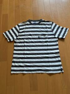 coen★コーエン★MBC★ボーダー半袖Tシャツ★S★白×墨【USED】