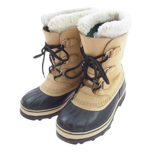 ソレル SOREL NM1000 CARIBOU カリブー ウォータープルーフ スノー ブーツ ベージュ系 ブラック系 24cm【中古】