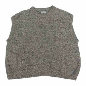 アンフィル unfil WWSP-UU009 organic hemp ribbed-knit vest オーガニック ヘンプ リブ ニット ベスト ブラック系 ベージュ系 4【中古】