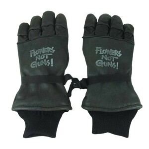  flower z knot gun zFLOWERS NOT GUNS leather glove gloves black group S 2[ used ]