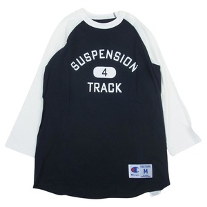 ティーアールフォーサスペンション tr.4 suspension チャンピオン SUSPENSION 4 TRACK 長袖 Tシャツ ブラック系 M【中古】