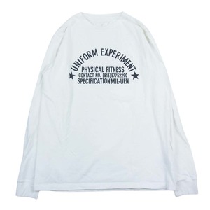 uniform experiment ユニフォームエクスペリメント UE-189062 REVERSIBLE TEE プリント 長袖Tシャツ ホワイト系 2【中古】