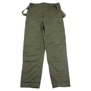 Nigel Cabourn ナイジェルケーボン 8011150010 LYBRO ライブロ サスペンダー カーゴ コンバット ミリタリー パンツ カーキ系 32【中古】